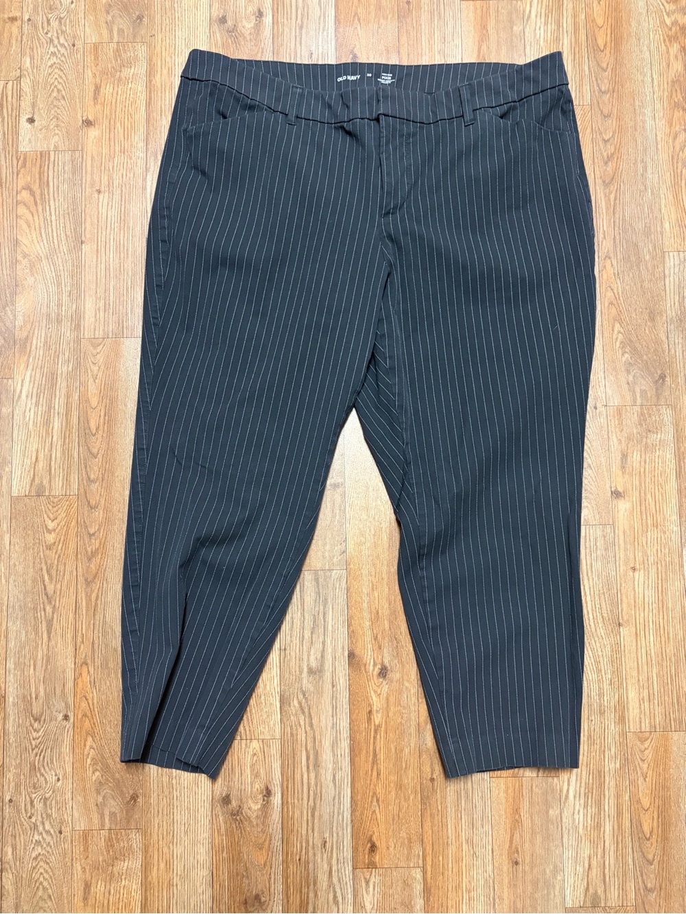 Old Navy Black Pinstripe Slim Dress Pants